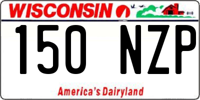 WI license plate 150NZP