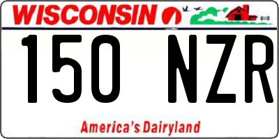 WI license plate 150NZR