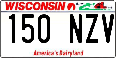 WI license plate 150NZV