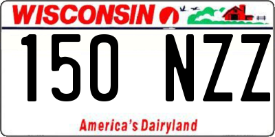 WI license plate 150NZZ