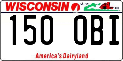 WI license plate 150OBI