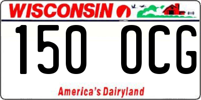 WI license plate 150OCG