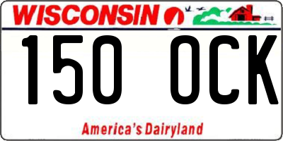 WI license plate 150OCK