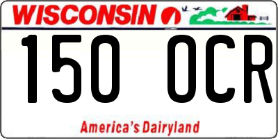 WI license plate 150OCR