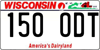 WI license plate 150ODT