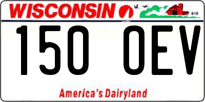 WI license plate 150OEV