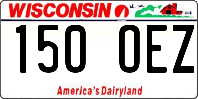 WI license plate 150OEZ