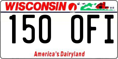 WI license plate 150OFI