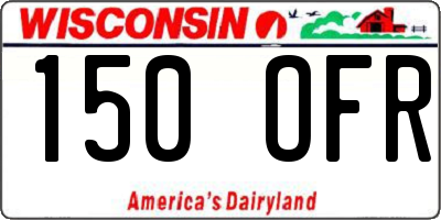 WI license plate 150OFR