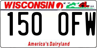 WI license plate 150OFW