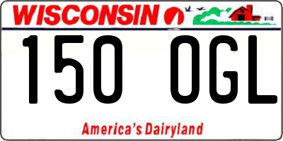 WI license plate 150OGL