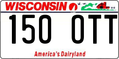 WI license plate 150OTT
