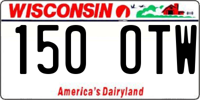 WI license plate 150OTW