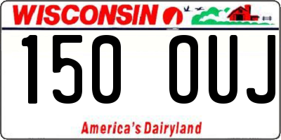 WI license plate 150OUJ