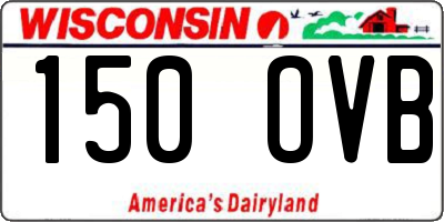 WI license plate 150OVB