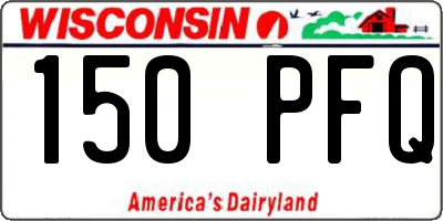 WI license plate 150PFQ