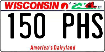 WI license plate 150PHS