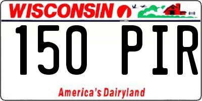 WI license plate 150PIR