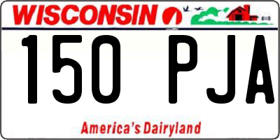 WI license plate 150PJA