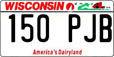 WI license plate 150PJB