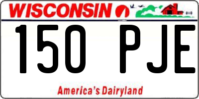 WI license plate 150PJE