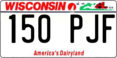WI license plate 150PJF