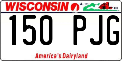 WI license plate 150PJG