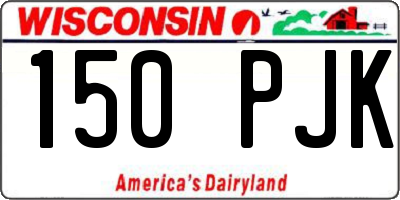WI license plate 150PJK
