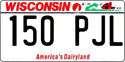 WI license plate 150PJL