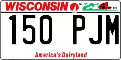 WI license plate 150PJM
