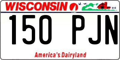 WI license plate 150PJN