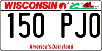 WI license plate 150PJO