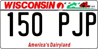 WI license plate 150PJP