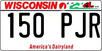 WI license plate 150PJR