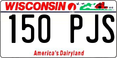 WI license plate 150PJS