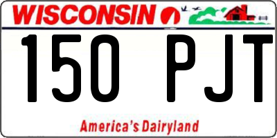 WI license plate 150PJT