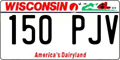 WI license plate 150PJV