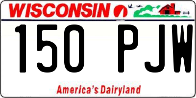 WI license plate 150PJW