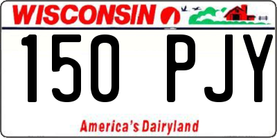 WI license plate 150PJY