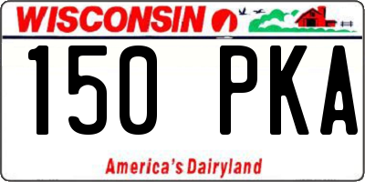 WI license plate 150PKA