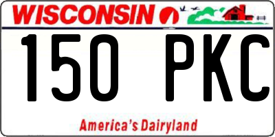 WI license plate 150PKC