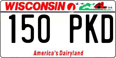 WI license plate 150PKD