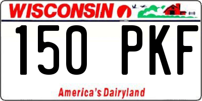 WI license plate 150PKF