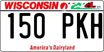 WI license plate 150PKH