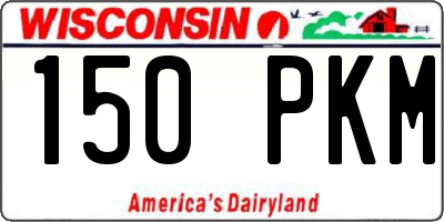 WI license plate 150PKM