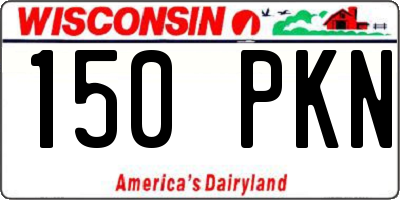 WI license plate 150PKN