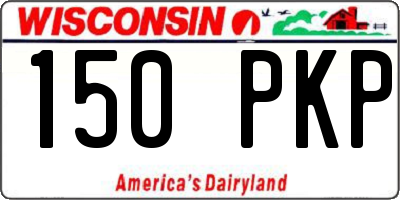 WI license plate 150PKP