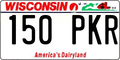 WI license plate 150PKR