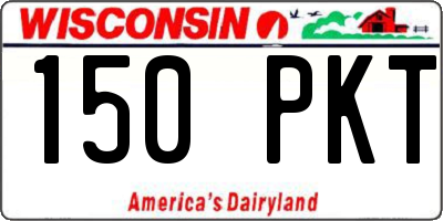 WI license plate 150PKT