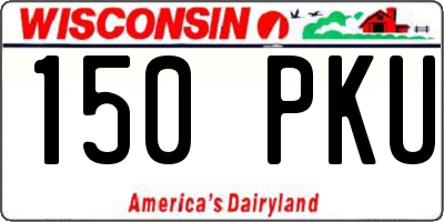 WI license plate 150PKU